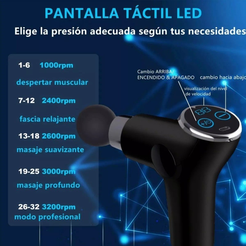 Monstyle Pistola De Masaje Muscular Para Relajar Aliviar El Dolor
