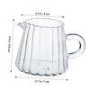 BELLIFFY Elegant 200ml Embossed Stripe Glass Creamer Pitcher - for