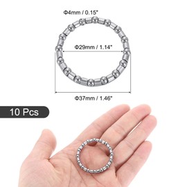 sourcing map Bicycle Crank Ball Bearing 3/16Inch (4mm) x 16 Balls, 14pcs Replacement Ball Bearings for Bottom Bracket Bearings Bike Wheel Frame Bearing Repair