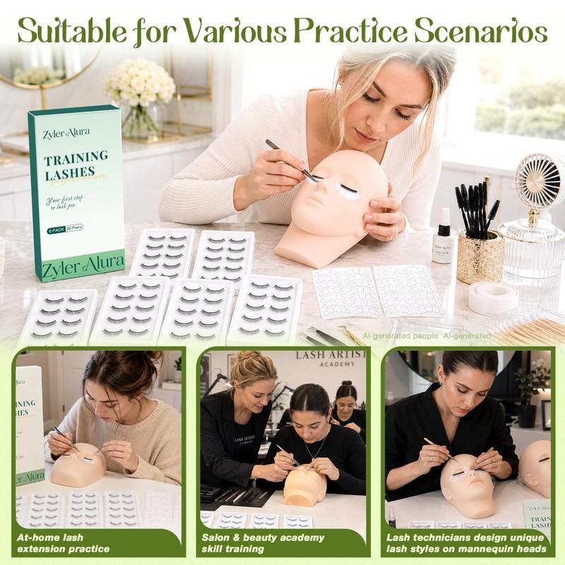30 Pairs Practice Lashes for Lash Extension Training