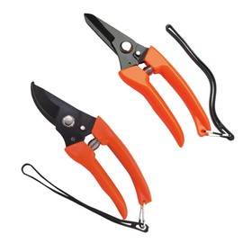 TopHomer 2Pcs Hoof Trimmer Shears, Multi-purpose 3cr13 Stainless Steel Shears Garden Pruning Shears for Sheep Lambs Hooves Horses Trimming (Straight+Bent)