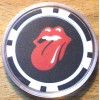 Rolling Stones Poker Chip Golf Ball Marker - Black -