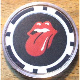 Rolling Stones Poker Chip Golf Ball Marker - Black - Limited Edition