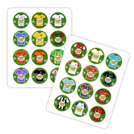 HNTR Football Thank You Stickers | 24 Sticker Pack | Large 4cm Rounds