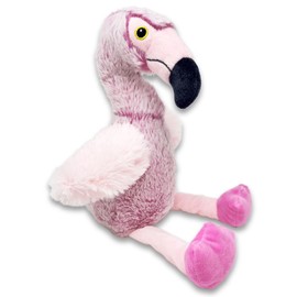 PLUSHOLOGY Flamingo Stuffed Animal; Ultra Soft and Cuddly Flamingo Plush for Kids 3 Years Old to Adults; Child-Safe Embroidered Eyes with Ribbed Accents for a Unique Aesthetic (9" Tall Seated)