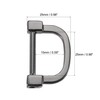 sourcing map 25mm(0.98") U Shape Horseshoe D-Rings Screw-in Buckle for