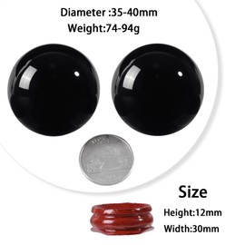 mookaitedecor Natural Black Obsidian Crystal Ball with Stand 45mm-50mm Small Healing Reiki Stone Crystal Sphere Scrying Divination Crystal Witchcraft Supplies Wiccan Gifts Spiritual Black Room Decor