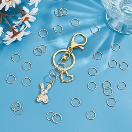 UNICRAFTALE 100 Pieces Open Jump Rings 18 Gauge 12 mm Round Jump Rings 304 Stainless Steel Jump Rings Real 18 Carat Gold-Plated Jump Rings for DIY Earrings Bracelets Key Rings Jewellery Making