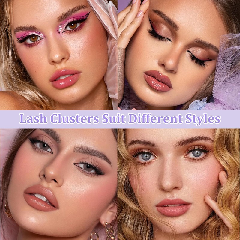 YOCHLEY 608 PCS Individual Eyelashes Lash Clusters, Cluster Lashes Kit