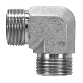 GATES FS2500-12-12  HYDRAULIC ADAPTER  12 MALE FACE SEAL X 12 MALE FACE SEAL 90 DEGREE