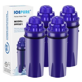 ICEPURE Pitcher Water Filter Compatible with Pur CRF950Z, PPF951K, PPT700W, CR-1100C, CR-6000C, DS-1800Z, PPT111W, PPT111R, PPT711W, PPT711, PPT710W, and More Pur Pitchers and Dispensers, 4PACK