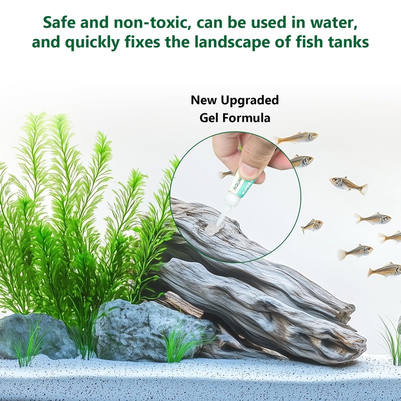 Hygger CO2 Aquarium Glue,Aquascaping Instant Glue, Suitable for Aquatic Plants,Corals,