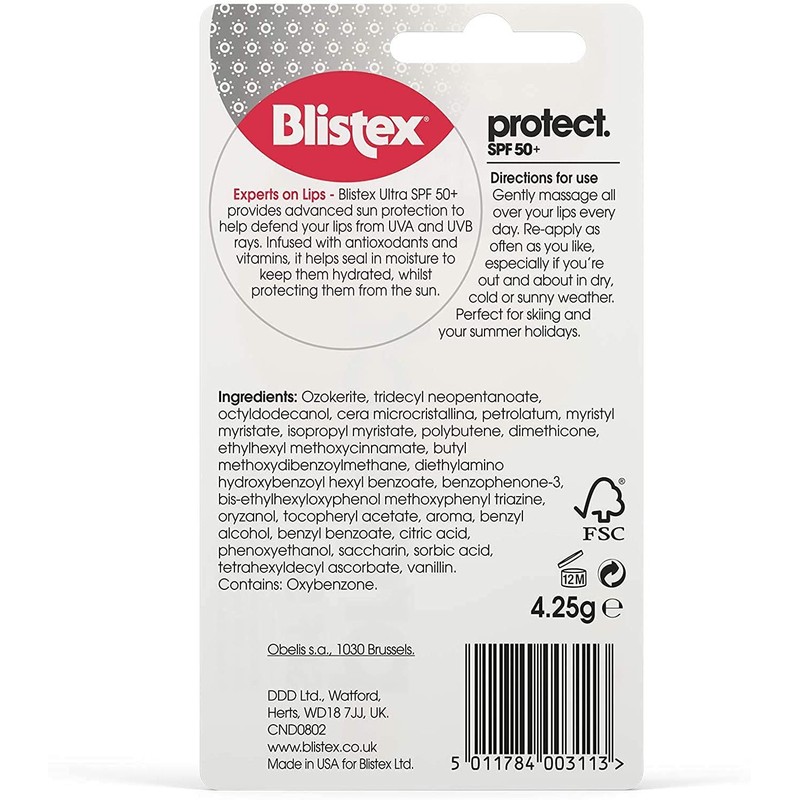 Blistex Ultra Lip Balm with SPF 50 Plus Lip Protection
