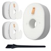 3Pack Dcoecue Replacement Vacuum Filters for Shark Rocket HV300, HV301,