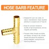 GASHER 5 pcs Brass Hose Barb Tee, 3-Way Tee Hose