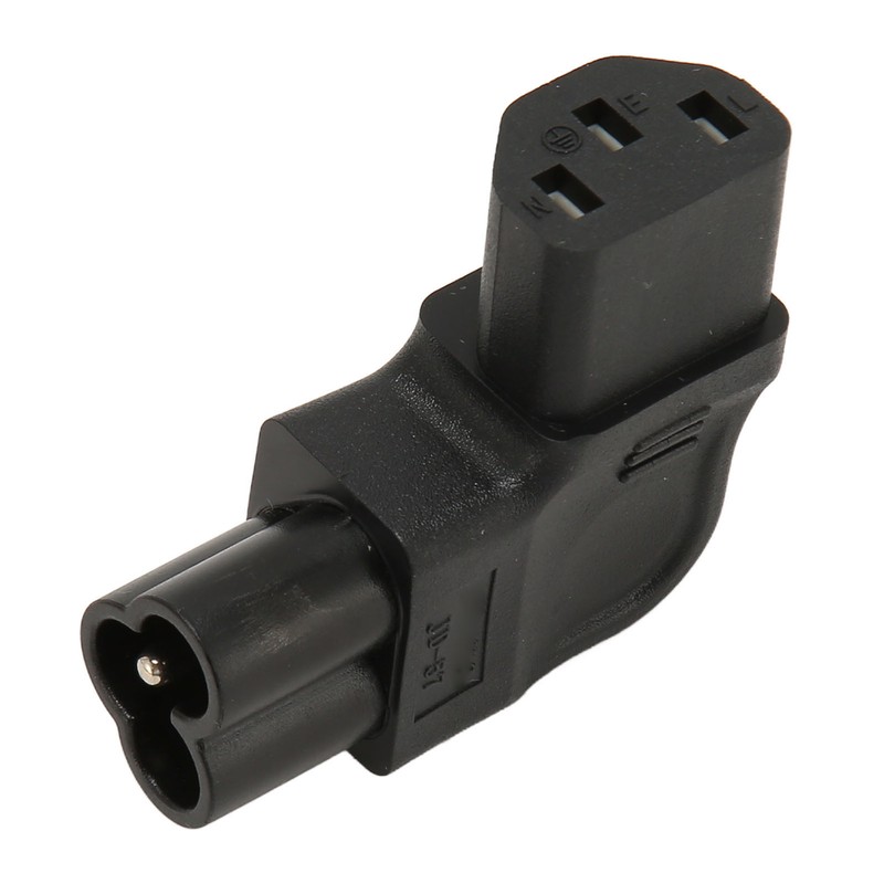 IEC320 C6 to C13 Power Adapter 90 Degree 2.5A‑10A 250V