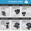 My Plast 200 Pcs Black Plastic Spacer Sleeves for Patio