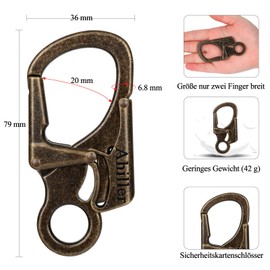 Carabiner, Double Anti-Error Locking, 7.5 cm Alloy Small Carabiner Hook for Outdoor Climbing, Key Pendant Carabiner