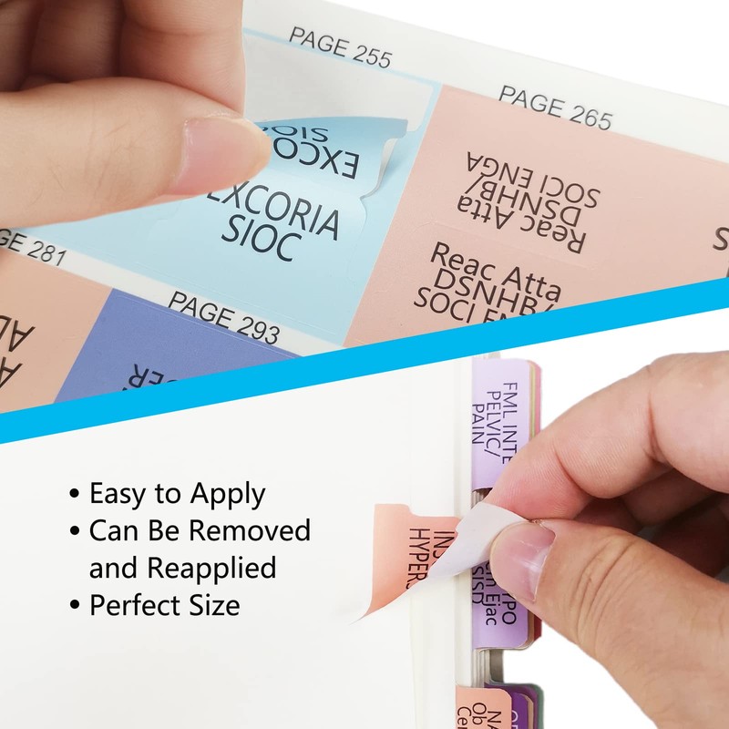Index Tabs for DSM-5, Color-Coded and Laminated, with 11 Blank