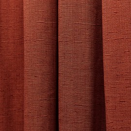 Nicole Miller New York Sawyer Cotton Blend Grommet Top Light Filtering Curtain Panels, 52"x 108", Brick Red, Set of 2