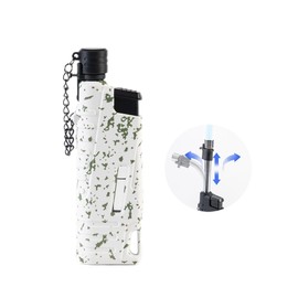 Navpeak Torch Lighter Flexible Wand Telescopic Windproof Jet Flame Lighters Butane Refillable for for Candle Kitchen Outdoor Grill Fireplace Camping(Buatne Not Included)(Camouflage White)