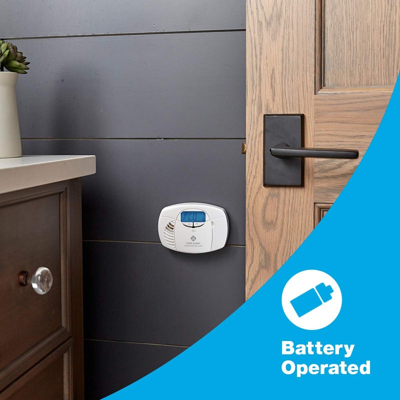 First Alert Carbon Monoxide Detector Alarm|No Outlet Required with Digital