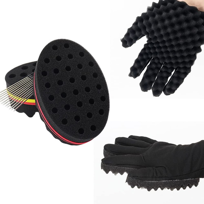 Pamtns Pack of 4 Twist Sponge Afro Comb Magic Curl