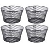 Small Metal Rectangular, Oval and Round Wire Baskets with Handles,