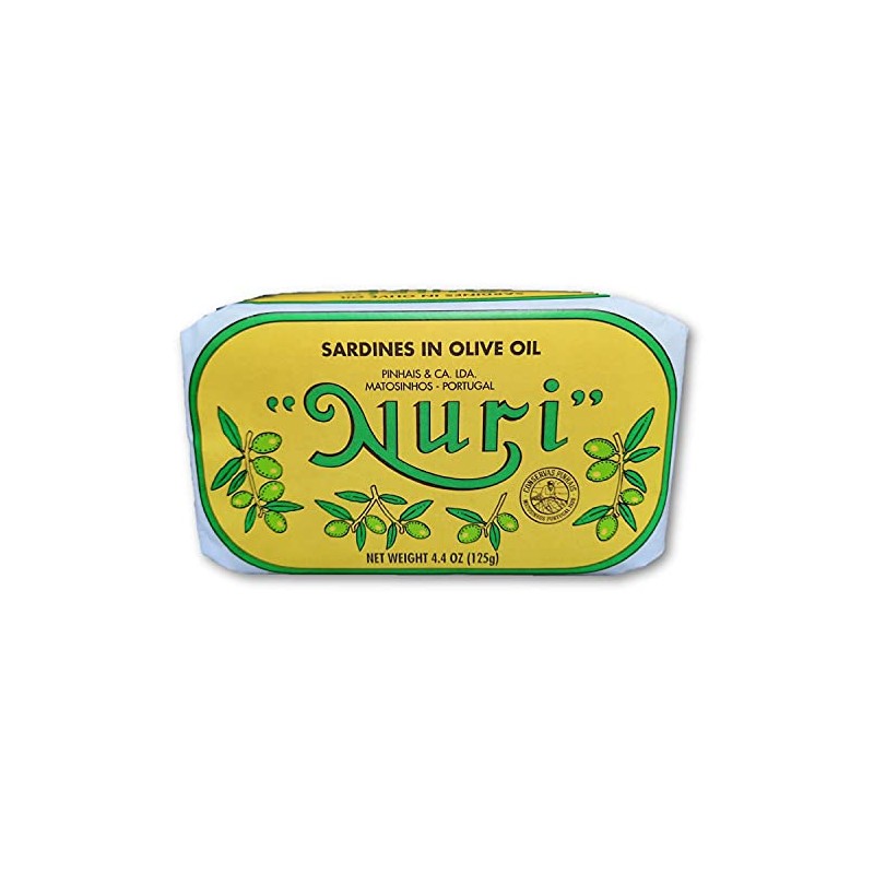 Nuri- Sardinas portuguesas NURI en aceite de oliva, paquete de