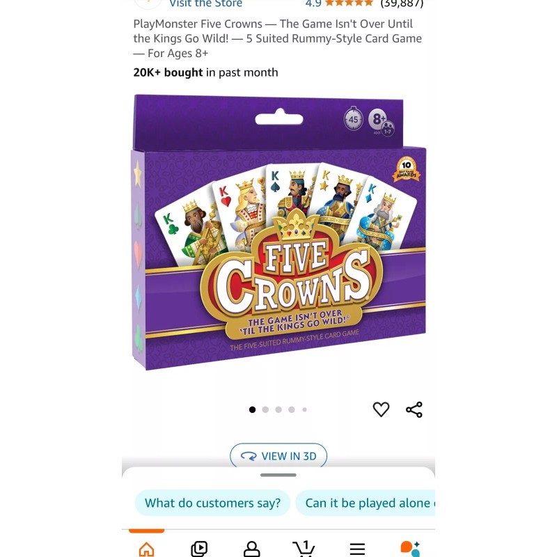 Unbranded Five Crowns Card Game