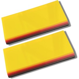 PPF&Tints Soft & Medium Rubber Squeegee for Protective Film Install - Car Wrap and Window Washing Cleaning Tool - Rubber Scraper for Car Window, Stickers, Decals, and Vinyl Applicator - Pack of 2