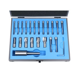 Accusize Industrial Tools 21 Pcs Hss Interchangeable Pilot Counterbore Set, 3620-0121