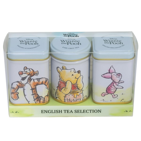 New English Teas Winnie the Pooh & Friends 3x Mini Tea Tins with English Loose Leaf Tea