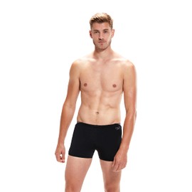 Speedo Men's Hyperboom Splice Aquashort Swimming Trunks| Quick Drying | Training | Fitness | Chlorine Resistant , Black/Dove Grey, 30