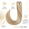 Elailite Real Hair Clip-In Extensions #12P613 Golden Brown Mix Bleach