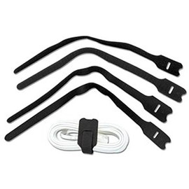 LINDY Hook and Loop Cable Tie 200mm (10 pack) Black