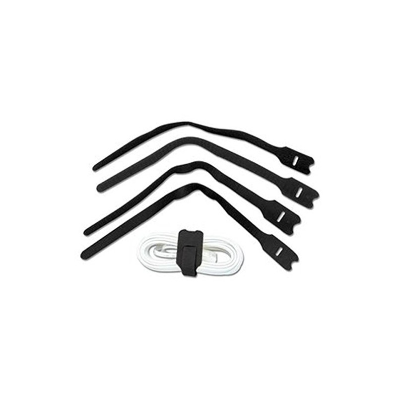 LINDY Hook and Loop Cable Tie 200mm (10 pack) Black