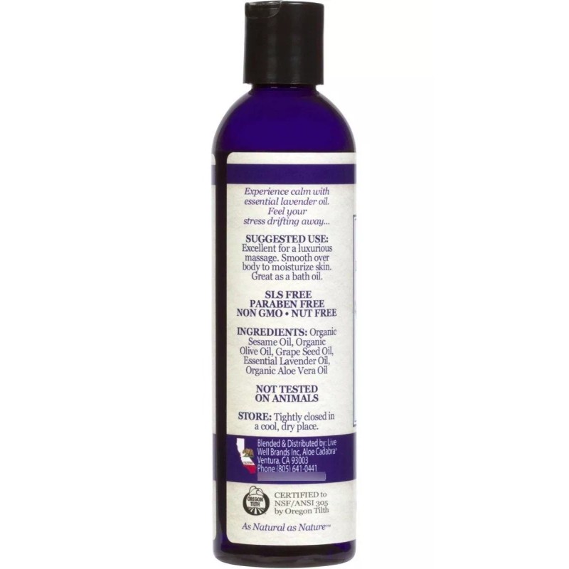 Aloe Cadabra Cuerpo Aceite De Masaje Mejor Para Orgánica Cal