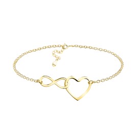 Sofia Milani - Women's Bracelet 925 Silver - Infinity Heart, Yellow Gold