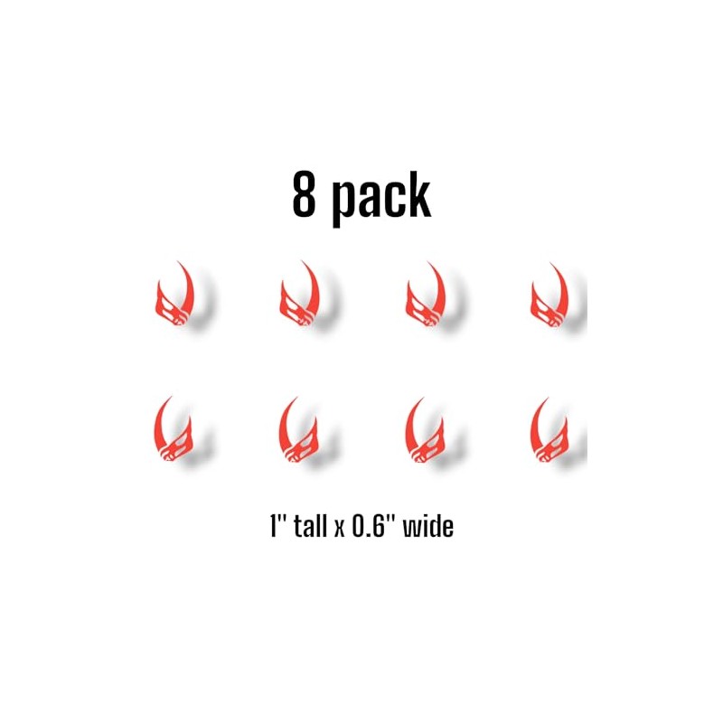 Mini MUDHORN Logo Vinyl Decal Sticker 8-Pack - 1" Small