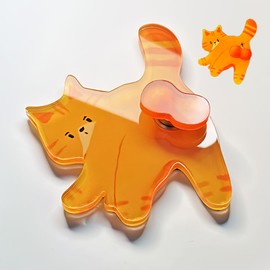 Cute Cat Fridge Magnets, Funny Magnet Rotating Cats Cute Magnets for Refrigerator, Funny Cats Cool Magnet Decorations