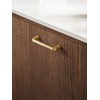 JIASENBAO 5 Pack Gold Cabinet Pulls 3.75" Hole Center Brushed