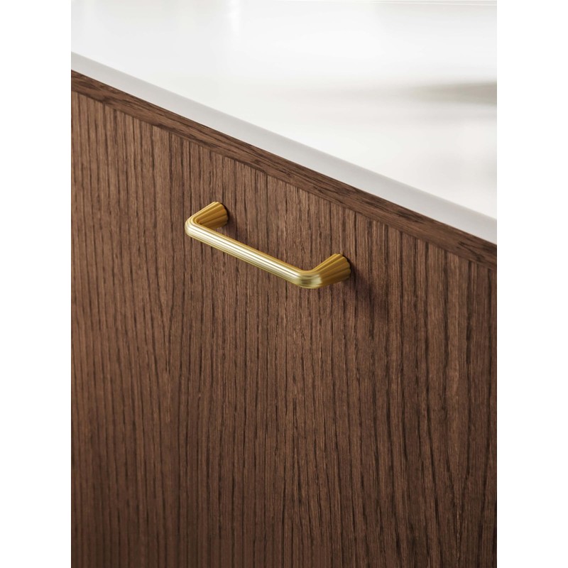 JIASENBAO 5 Pack Gold Cabinet Pulls 3.75" Hole Center Brushed