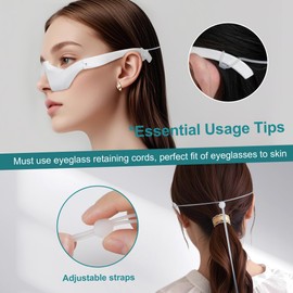 NANSIKE Under Eye Red Light Therapy Glasses with Dark Circle, Eye Bag and Wrinkle Elimination Massage