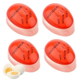 4Pcs Egg Timer,Color Changing Boil Egg Timer Reusable Heat Colour Changing Boiling Indicator Kitchen Accessories Cooking Artifact for Soft, Medium, Hard Boiled Eggs for Breakfast,Cooking Home Use