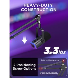 InnoGear InnoGear Microphone Stand Mic Boom Arm for Blue Yeti HyperX QuadCast S SoloCast Snowball Fifine K669B and other Mic, with Shock Mount Windscreen Pop Filter Mic Clip Holder Cable Ties, Medium