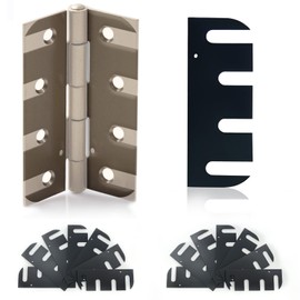 Heavy Duty Door Hinge Shims 12 Pack, High-Strength Metal Hinge Shims with Anti-Corrosion Coating, Professional Door Shims for Alignment & Repair, Residential & Commercial Use (4.5 Inch Hinge Shims)
