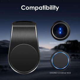 Qoosea Holder for OOONO CO-Driver NO1/NO2 with Clips, Generic Car Clip Speedometer Holder, Air Vent Holder Compatible with OOONO Speed Camera Warning Car - Black