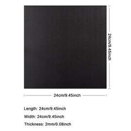 Kalolary Carbon Fiber Board Plate 240 X 240 X 2 MM, Carbon Fiber Sheets Available in 0.5mm 1mm 1.5mm 2mm 2.5mm 3mm 4mm Plain Weave Carbon Fiber Sheets 100% 3K Glossy Surface Carbon Fiber Plate