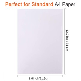 A4 Cut Flush Folder (Pack of 30, 180 Micron PP) Clear Open Top & Side Plastic Folders A4 Transparent File Pocket Project Report Covers Sheet Protector for School Office
